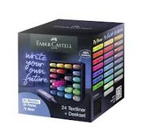 [19260] ESTUCHE RESALTADORES 24COLORES NEON PASTEL METALICOS | FABER CASTELL