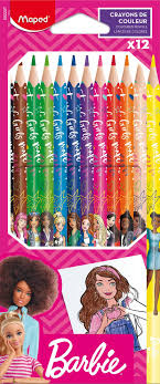 CRAYONES DE MADERA BARBIE 12C