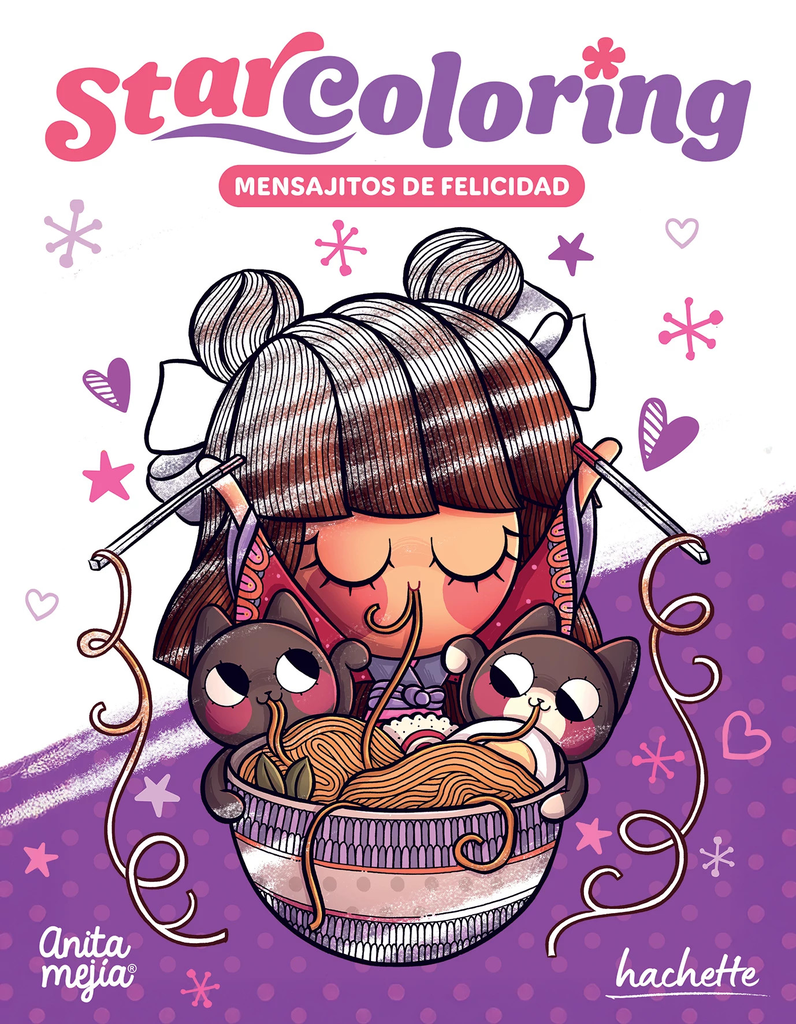 STAR COLORING MENSAJITOS DE FELICIDAD