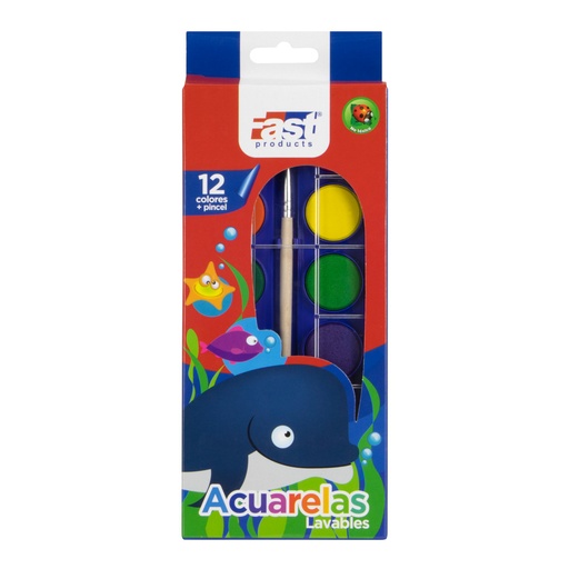 [12919] ACUARELA AC-01 X12 COLORES | FAST