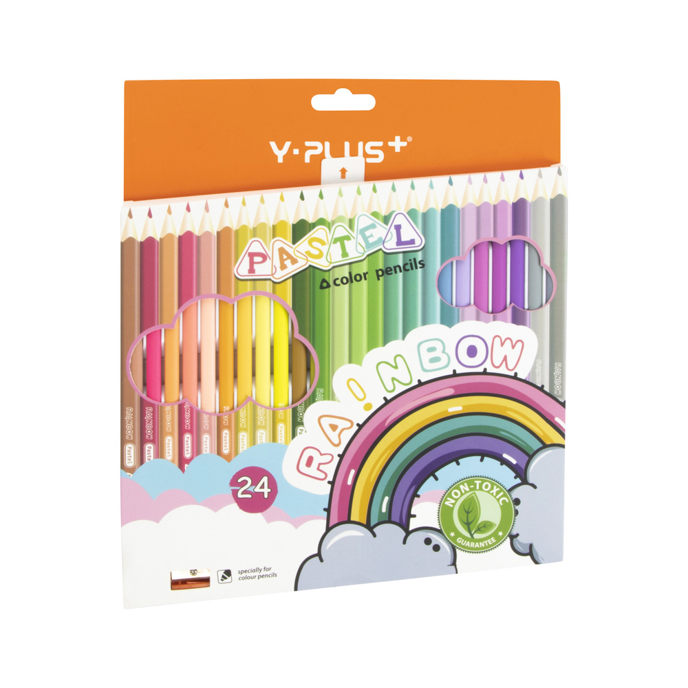 CRAYONES DE MADERA PASTEL X24 COLORES PC200200