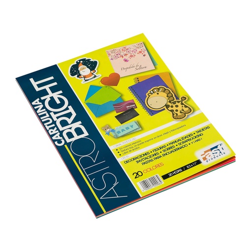 [12947] BLOCK ASTROBRIGHT CARTA 20HX20COLORES | FAST