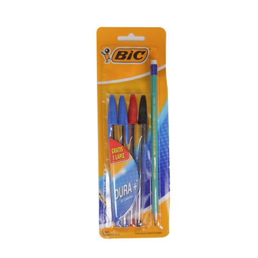 BOLIGRAFO CRISTAL BIC 4-1 OFERTA 1 LAPIZ