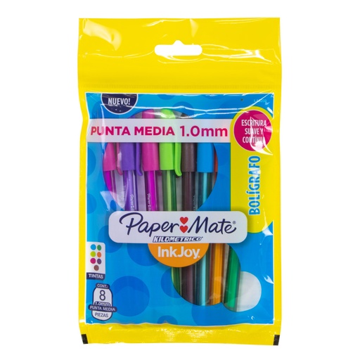 [13096] BOLIGRAFO INKJOY 100 X8 COLORES | PAPER MATE