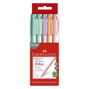 [17334] BOLIGRAFOS TRILUX X5 COLORES PASTEL | FABER CASTELL