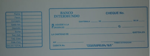 CHEQUE 50HOJAS TALONARIO