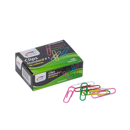 [08198] CLIPS STANDARD DE COLORES CAJA 100 | FAST