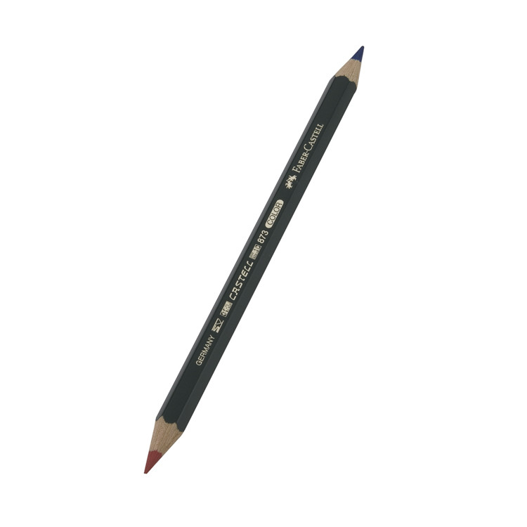CRAYON MADERA FABER CASTELL 873 ROJO/AZUL GRUESO