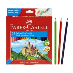 [08526] CRAYONES DE MADERA 24 COLORES LARGO TRIANGULAR | FABER CASTELL