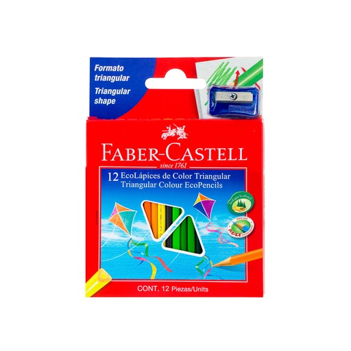 [70356] CRAYONES DE MADERA ESCOLARES 12 COLORES CORTO | FABER CASTELL