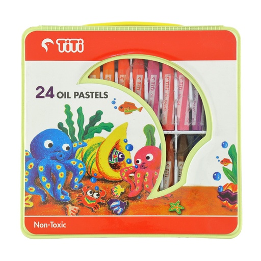 CRAYONES PASTEL GRASO 24 COLORES CAJA PLASTICA | TITI