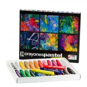 [10102] CRAYONES PASTEL GRASO 824 24 COLORES | FAST