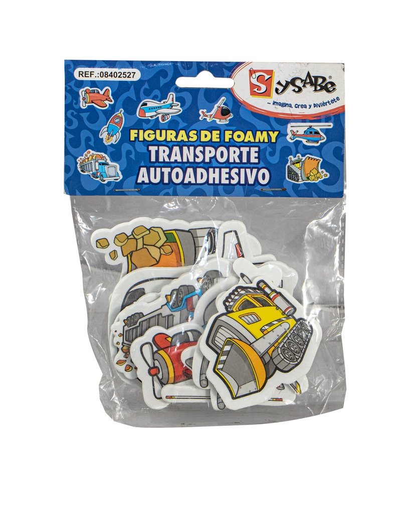 FIGURAS FOAMY ADH TRANSPORTE CON 8 PIEZAS