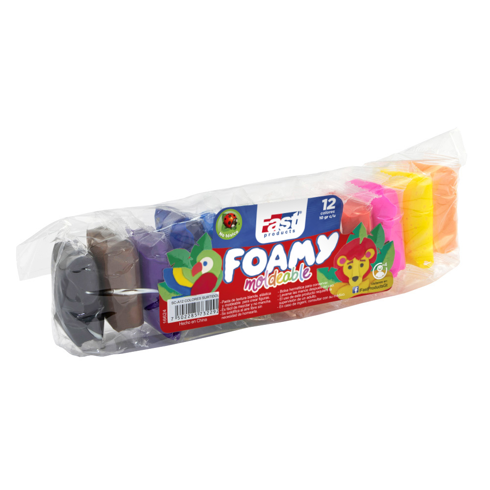 FOAMY MOLDEABLE 10GRSX12 COLORES ESTUCHE