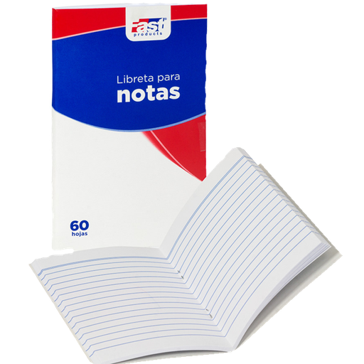 [462] LIBRETA PARA APUNTES EMPASTAD TAMAÑO: 10X8CMS HOJAS: 60 TIPO: FLEX | FAST
