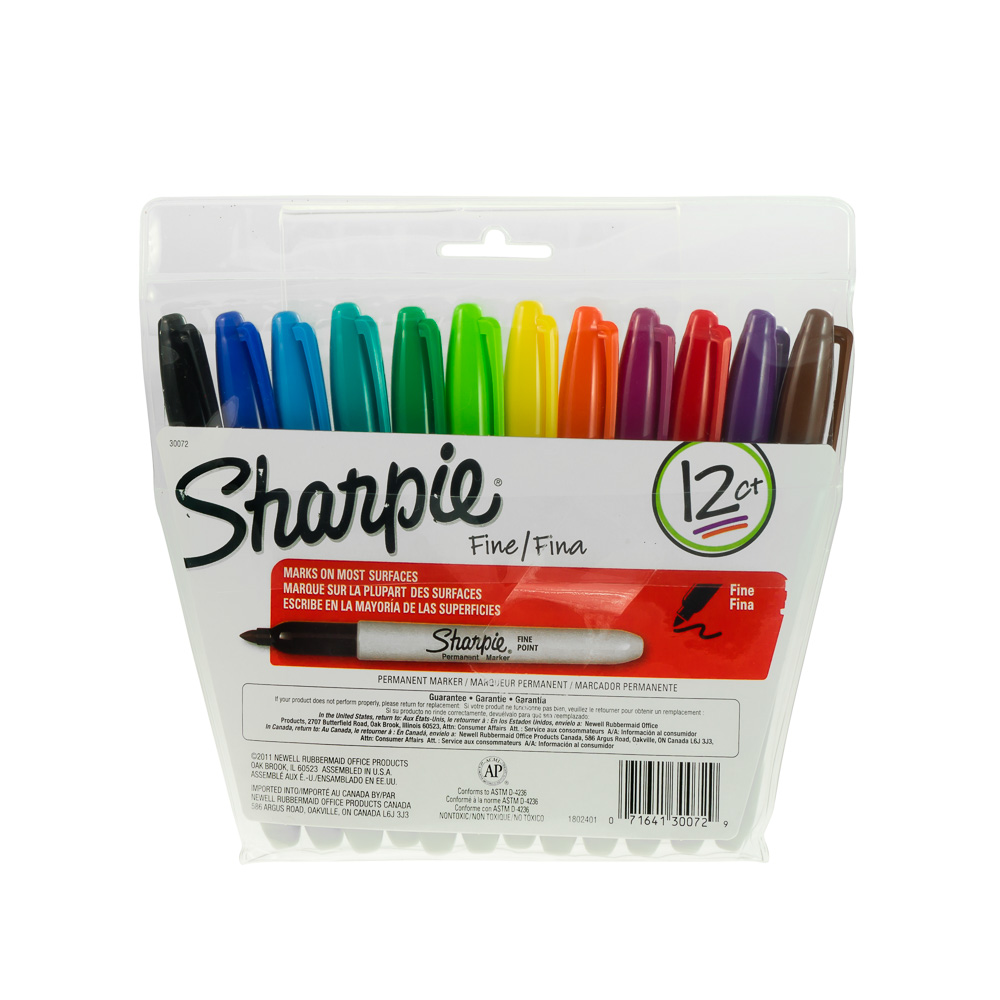 MARCADORES 12 COLORES PUNTA FINA 30072