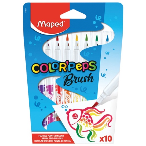 [20707025] MARCADORES BRUSH X10 COLORES 848010 | MAPED