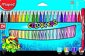 [20707015] MARCADORES ESCOLARES PEPS 24 COLORES JUNGLE 845422 | MAPED