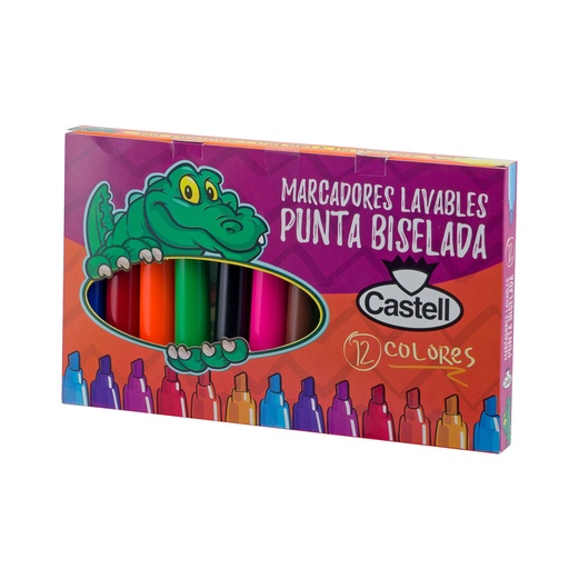 [07551] MARCADORES LAVABLES PUNTA BISELADA | CASTELL