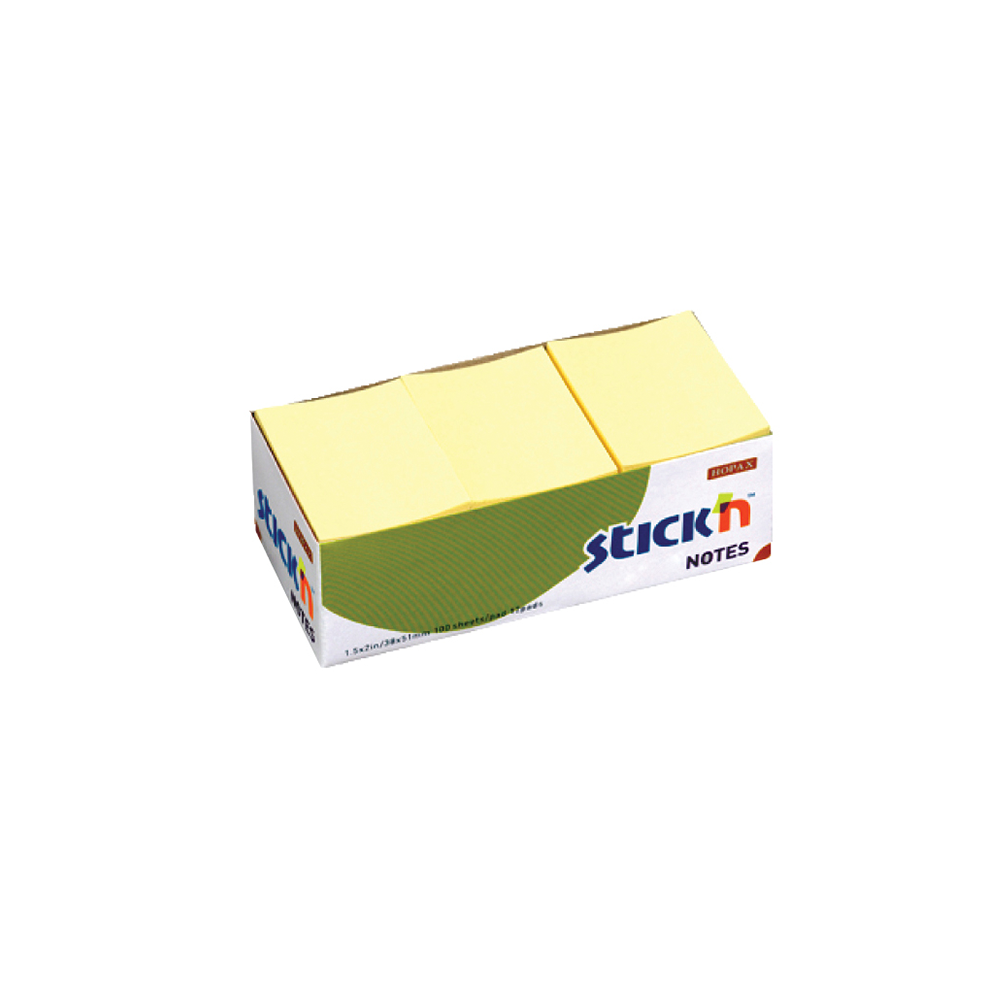 NOTAS ADHESIVAS 1.5X2" AMARILLO X12 21005