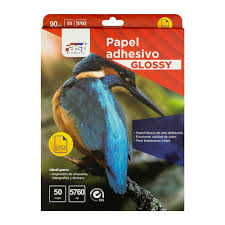 PAPEL ADHESIVO BRILLANTE 90 GRS CARTA