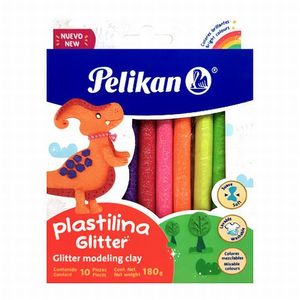 PLASTICINA GLITTER X10 06700008