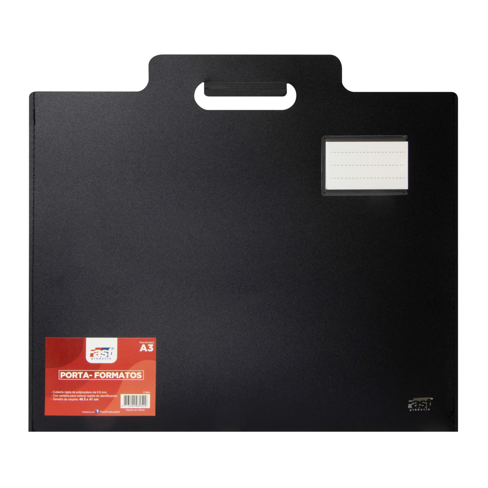 PORTAFORMATO PLANO A3 49X36CMS NEGRO