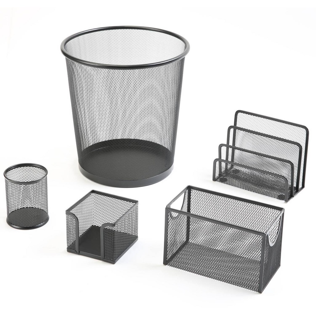 SET PARA ESCRITORIO METAL 6 PIEZAS