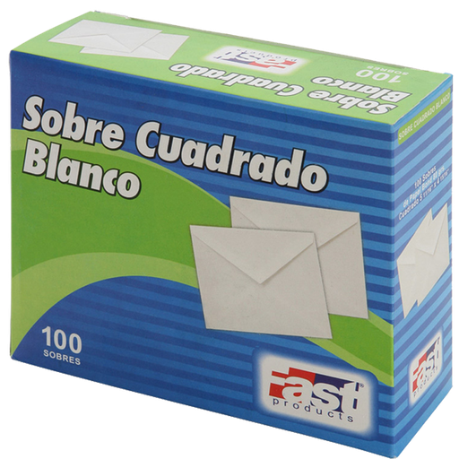 [00740] SOBRE CUADRADO BLANCO X10 UNIDADES | FAST