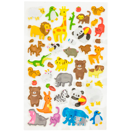 STICKERS/CALCOMANIAS SURTIDAS HOJA DISEÑO: ANIMALES SALVAJES PLASTIC | FAST
