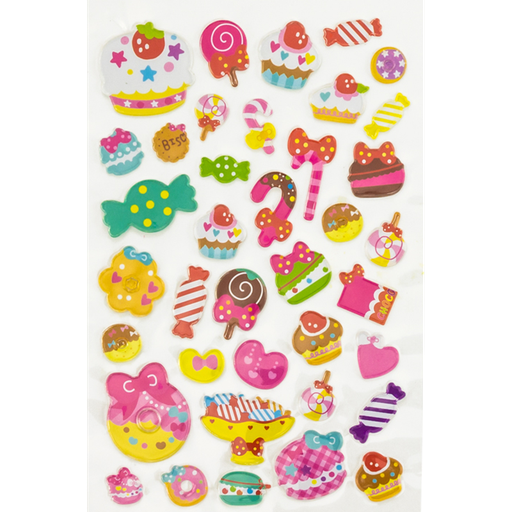 STICKERS/CALCOMANIAS SURTIDAS HOJA DISEÑO: POSTRES PLASTIC | FAST