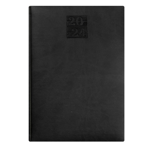AGENDA DIARIA RIVOLI CANTO PLATEADO 2024 (NEGRO) | FAST