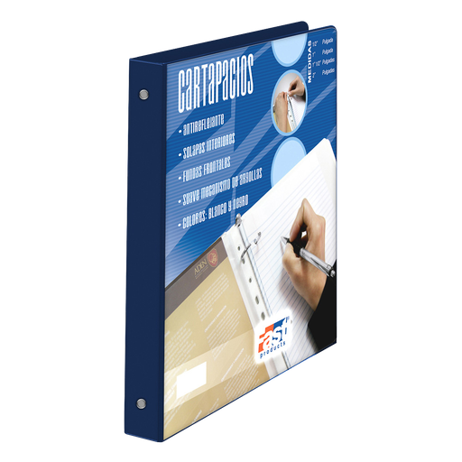 [10516-AZUL] CARTAPACIO CON FUNDA 0.5" COLORES SURTIDOS (AZUL) | FAST