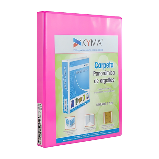 [17470-11] CARTAPACIO CON FUNDA OFICIO 1" COLORES SURTIDOS (ROSADO) | KYMA
