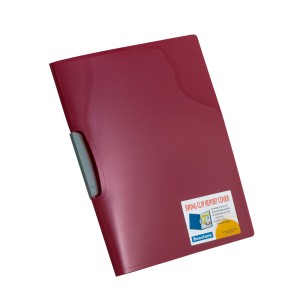 [07604-ROJO] FOLDER PLASTICO METALIZADO CON CLIP COLORES SURTIDOS (ROJO) | BEAUTONE