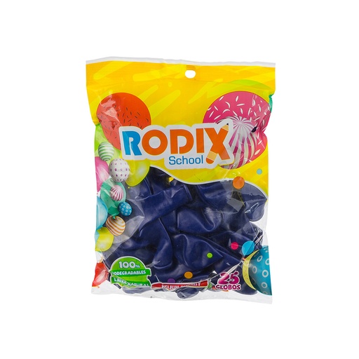 [53442] GLOBOS NO. 9 COLORES SURTIDOS X25 UNIDADES (AZUL) | RODIX