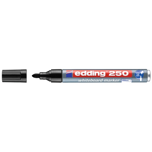 [15230-NEGRO] MARCADOR PARA PIZARRA 250 REDONDO RECARGABLE CUERPO METAL (NEGRO) | EDDING