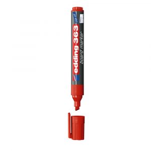 [09083-ROJO] MARCADOR PARA PIZARRA 363 BISELADA RECARGABLE (ROJO) | EDDING
