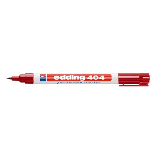 [12830-ROJO] MARCADOR PERMANENTE 404 PUNTA FINA (ROJO) | EDDING