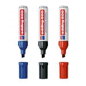 MARCADOR PERMANENTE 500 PUNTA BISELADA REVERSIBLE DE 1-5MM (AZUL) | EDDING