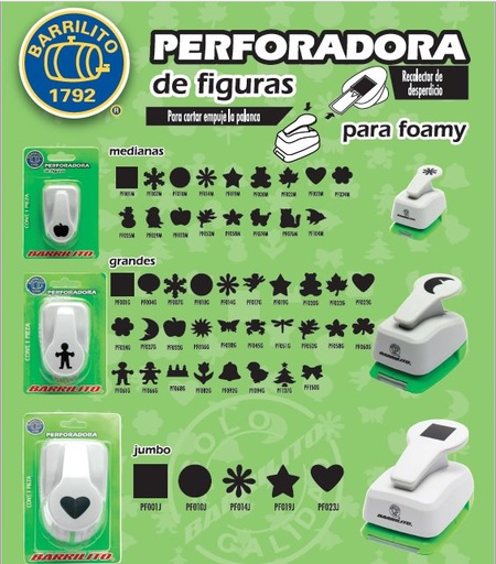 [PF020M-20929022] PERFORADOR PARA FOAMY MEDIANO (OSO) | BARRILITO