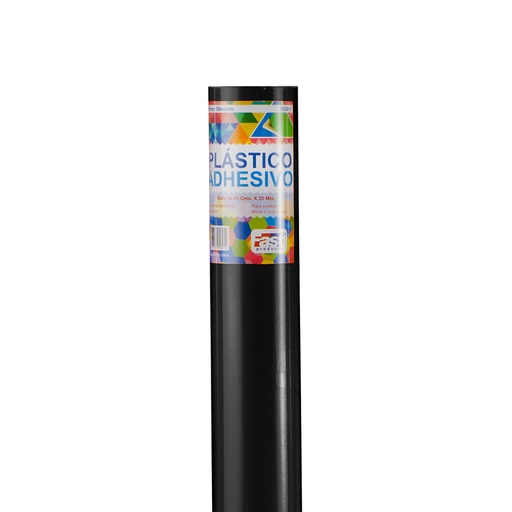 [13240-NEGRO] PLASTICO ADHESIVO 45CMSX20MTS COLORES SURTIDOS (NEGRO) | FAST