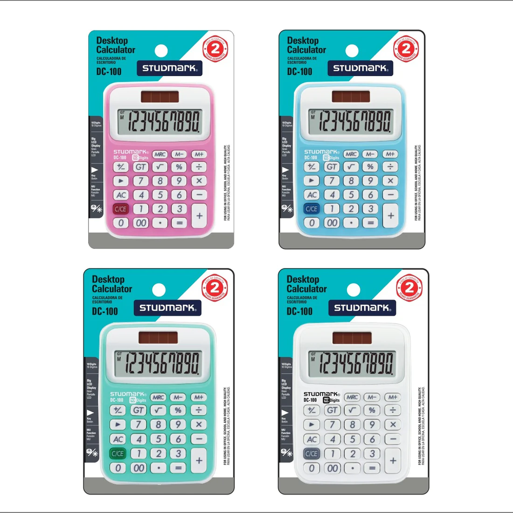 [4021] CALCULADORA DE ESCRITORIO 10DIGITOS COLORES ST-DC-100 | STUDMARK