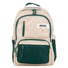 [20525] MOCHILA 18" K061 BEIGE VERDE | EDISON