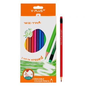 [17866] CRAYONES DE MADERA BORRABLES 12 COLORES TC180100 | Y-PLUS