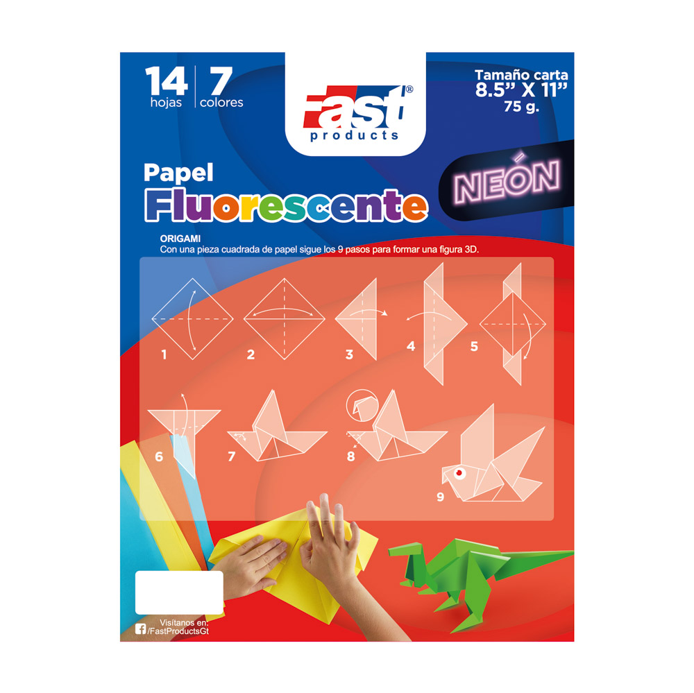 [16370] BLOCK PAPEL FLUORESCENTE NEON CARTA 14 HOJAS 75 GRS | FAST