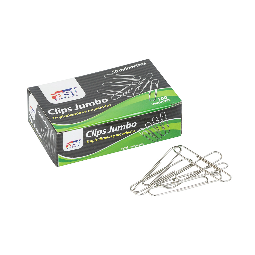 [00227] CLIPS JUMBO NIQUELADO CAJA 100 | FAST