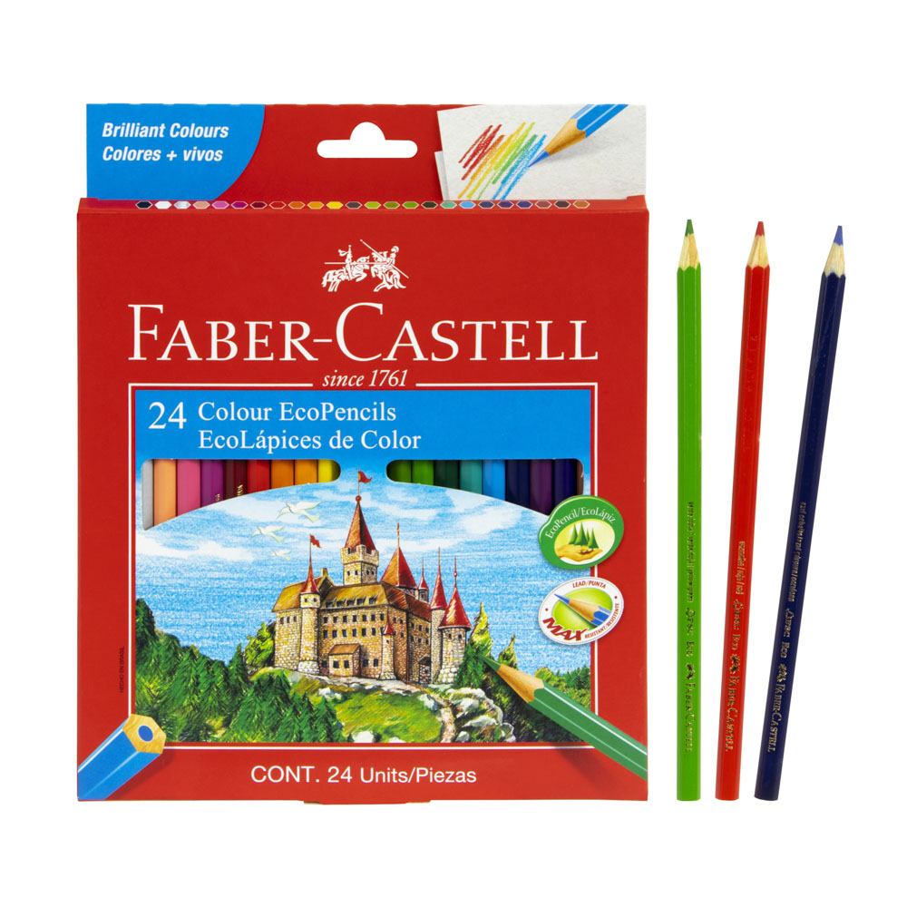 [08526] CRAYONES DE MADERA 24 COLORES LARGO TRIANGULAR | FABER CASTELL