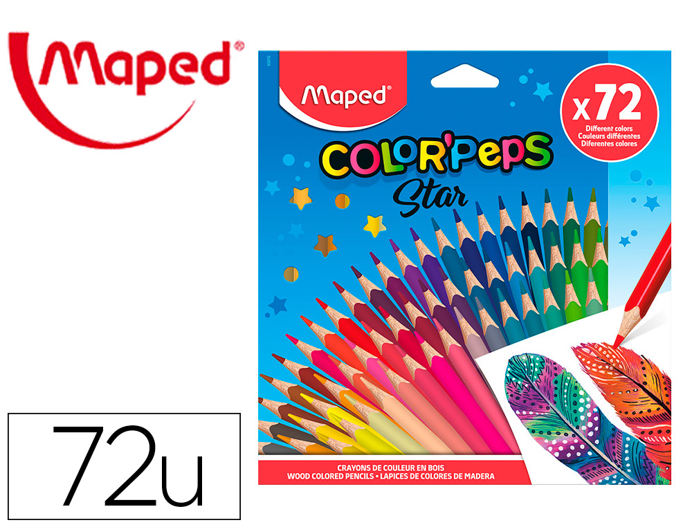 [20403087] CRAYONES DE MADERA COLOR PEPS STAR X72 COLORES 832072 | MAPED