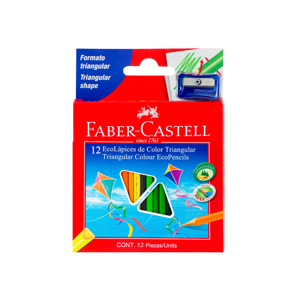 [70356] CRAYONES DE MADERA ESCOLARES 12 COLORES CORTO | FABER CASTELL